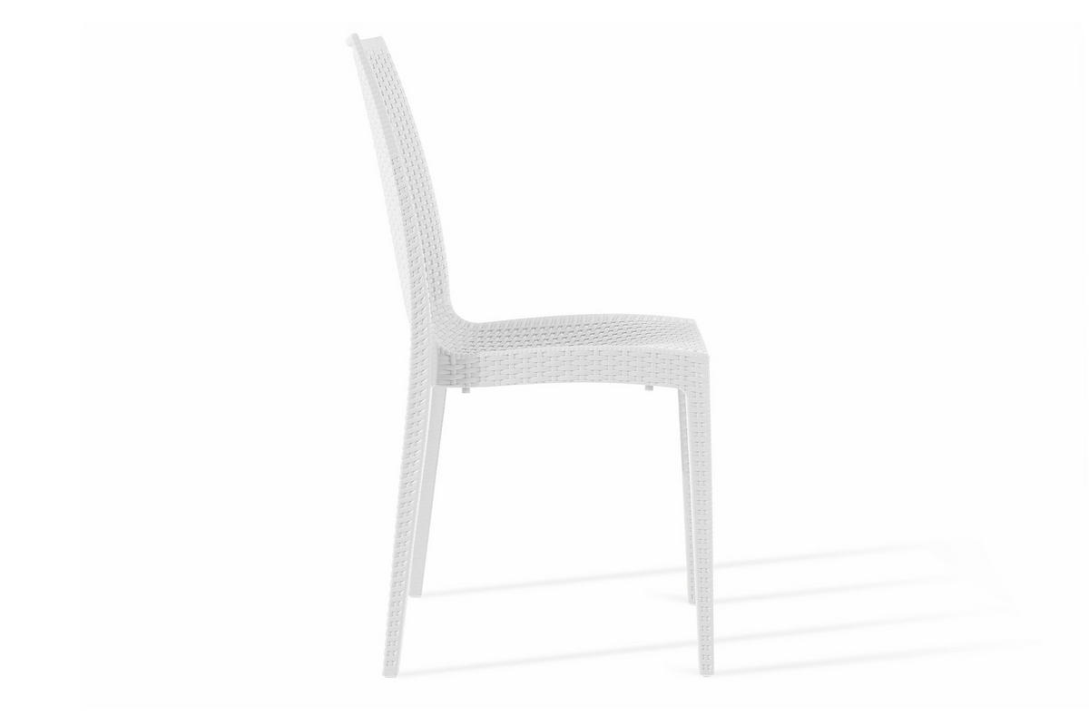 GARTENSTUHL ETULI 2-tlg, Weiß - Weiß, Kunststoff (48/88/50cm) - KONSIMO®