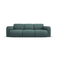SOFA Molino aus strukturiertem Stoff meergrün 3 Sitzplätze - Smaragdgrün, Textil (95/72/235cm) - Micadoni