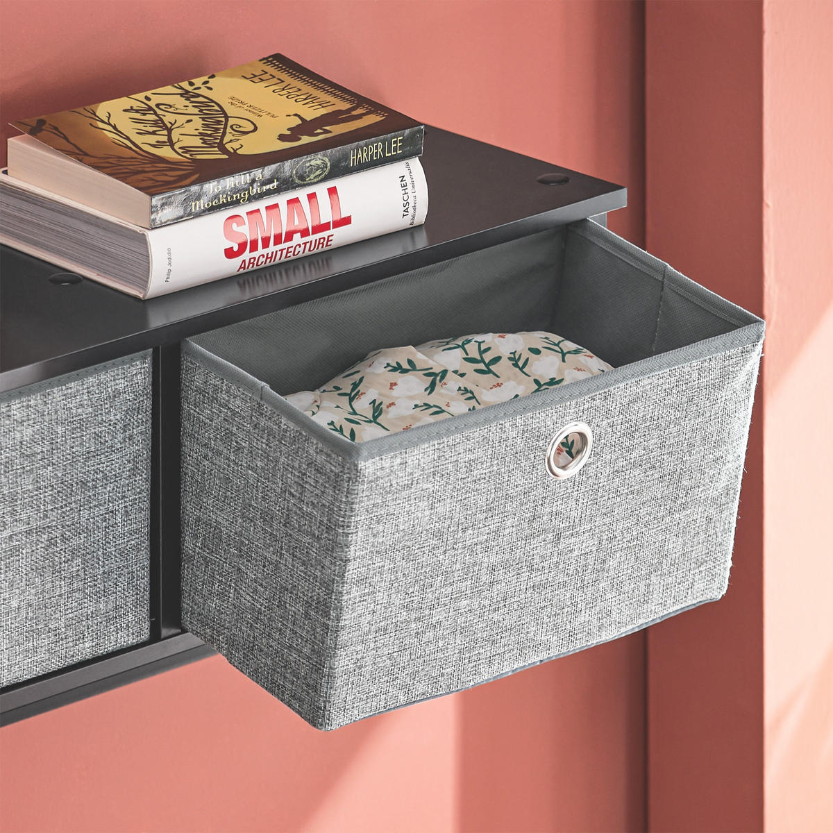 WANDGARDEROBE Schwarz - Schwarz, Holzwerkstoff (100/30/20cm) - SoBuy