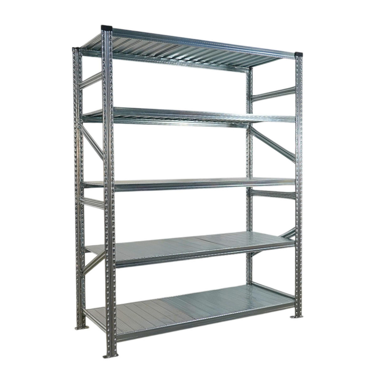 FACHBODENREGAL Proximo 200x150x60cm 5 Ebenen Fachlast 130 kg Beidseitig nutzbar Verzinkt - Silberfarben, Metall (150/200/60cm) - PROREGAL