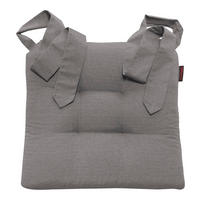 STUHLKISSEN Fino mit Schleifenband grau - Grau, Textil (46/42/7cm) - Magma Heimtexx