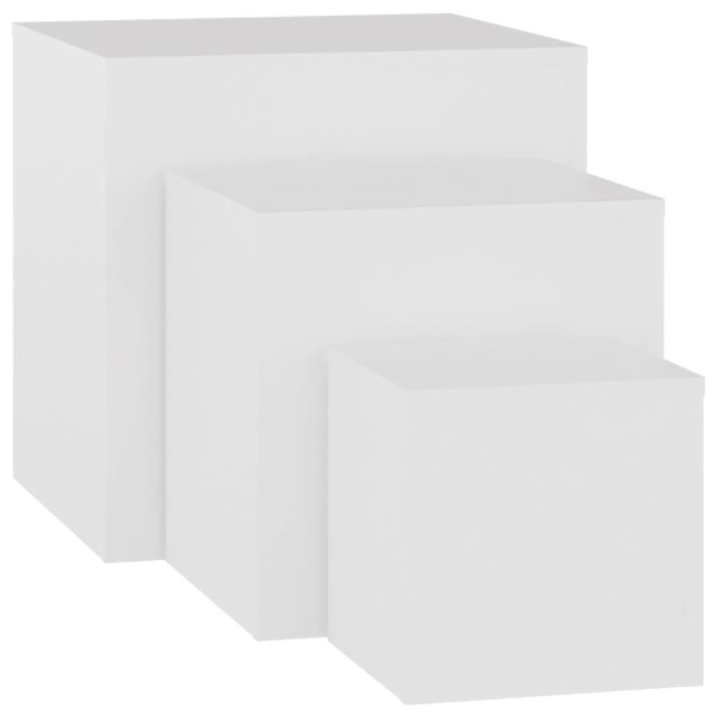 furnicato Beistelltische Weiß 45x45x45 cm