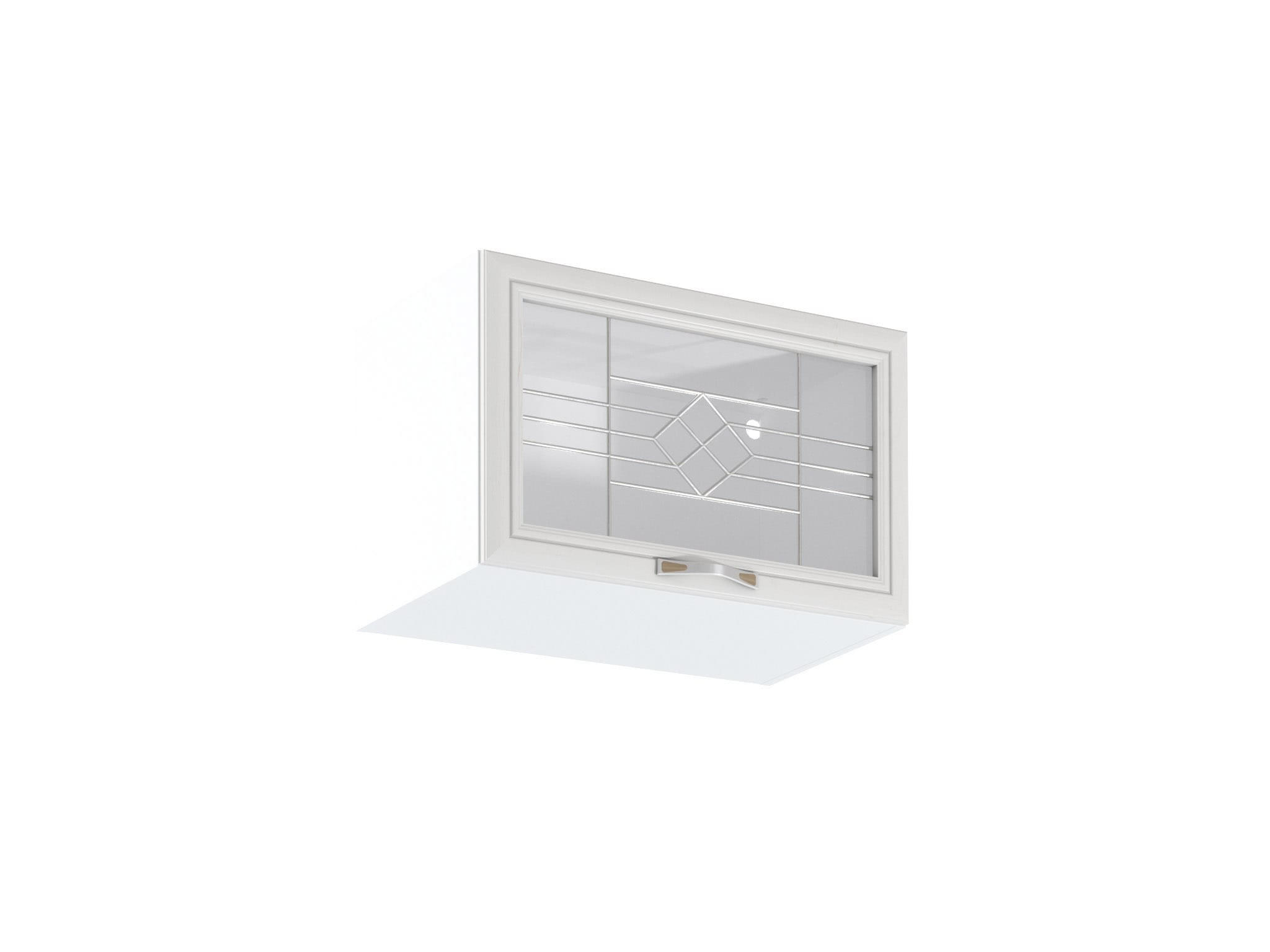 GLASHÄNGESCHRANK G60KSN – Sycylia Weiß – Weiß / Creme - Creme/Weiß, Glas/Holzwerkstoff (60/36/32cm) - ROYAL24_MARKT