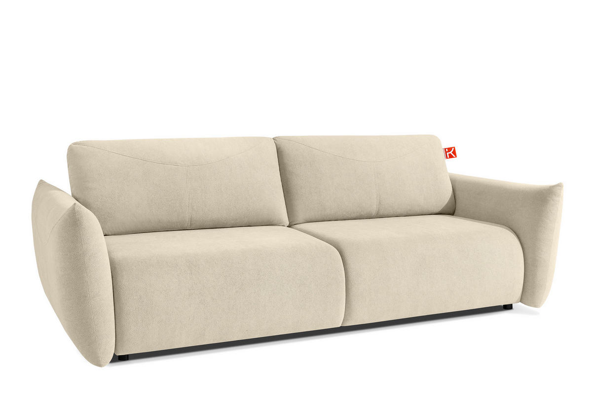 3-SITZER-SOFA LAVIS, Ecru - Ecru, Holz/Textil (242/87/111cm) - KONSIMO®