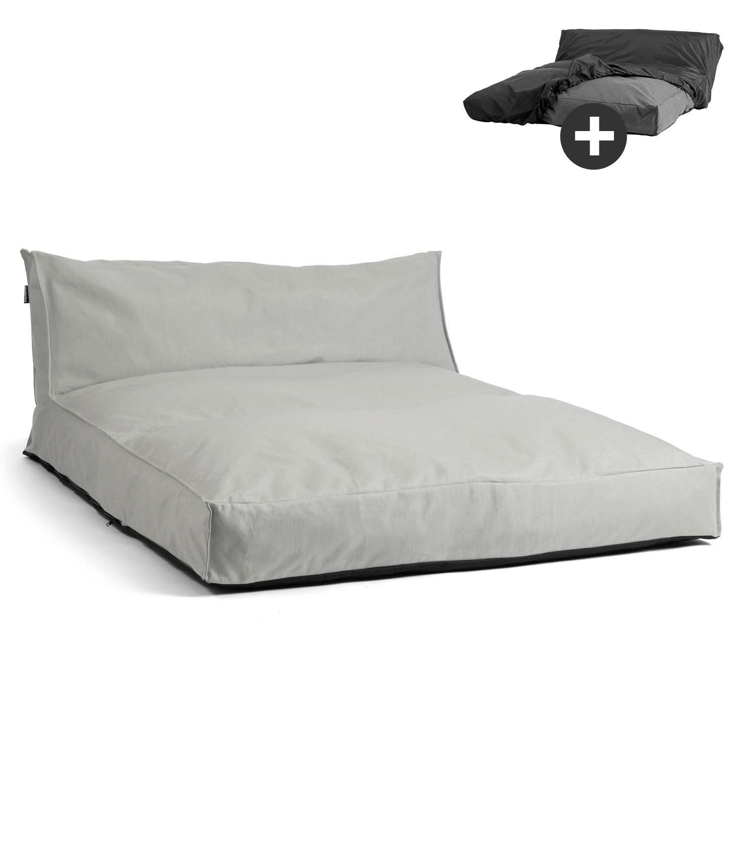 OOUTDOOR LOUNGE Das Daybed - Grau, Textil (130/55/150cm) - Mokebo