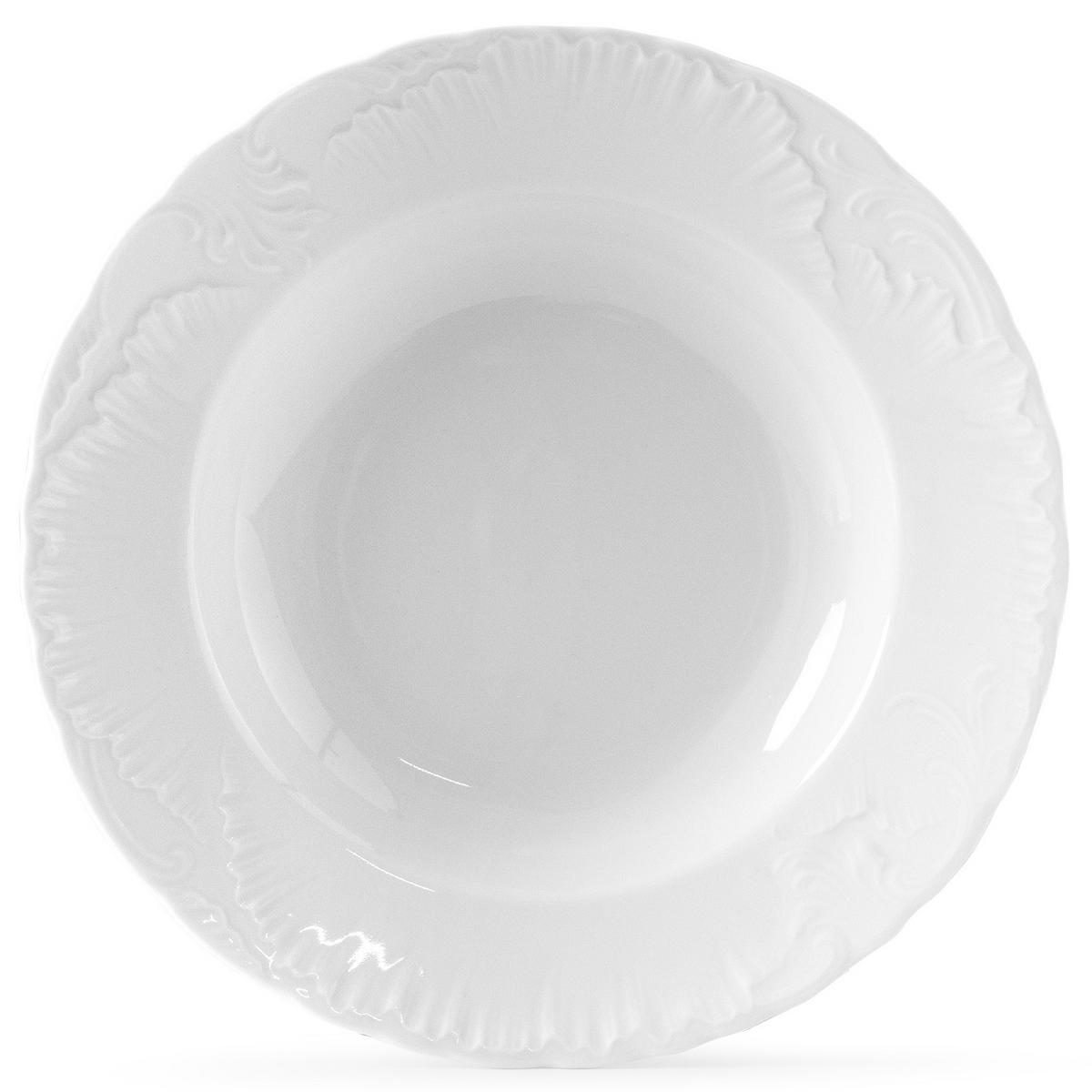 TELLER-SET SUPPENTELLER Cmielow Rococo 6-tlg - Weiß, Keramik (22cm) - KONSIMO®
