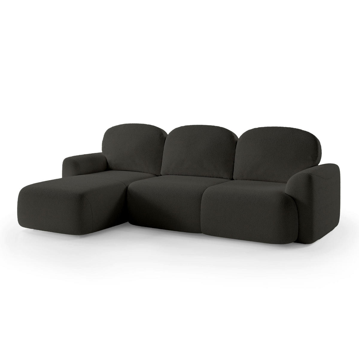 ECKSOFA Bulu Anthrazit - Anthrazit, Textil (260/95/163cm) - Pillovely