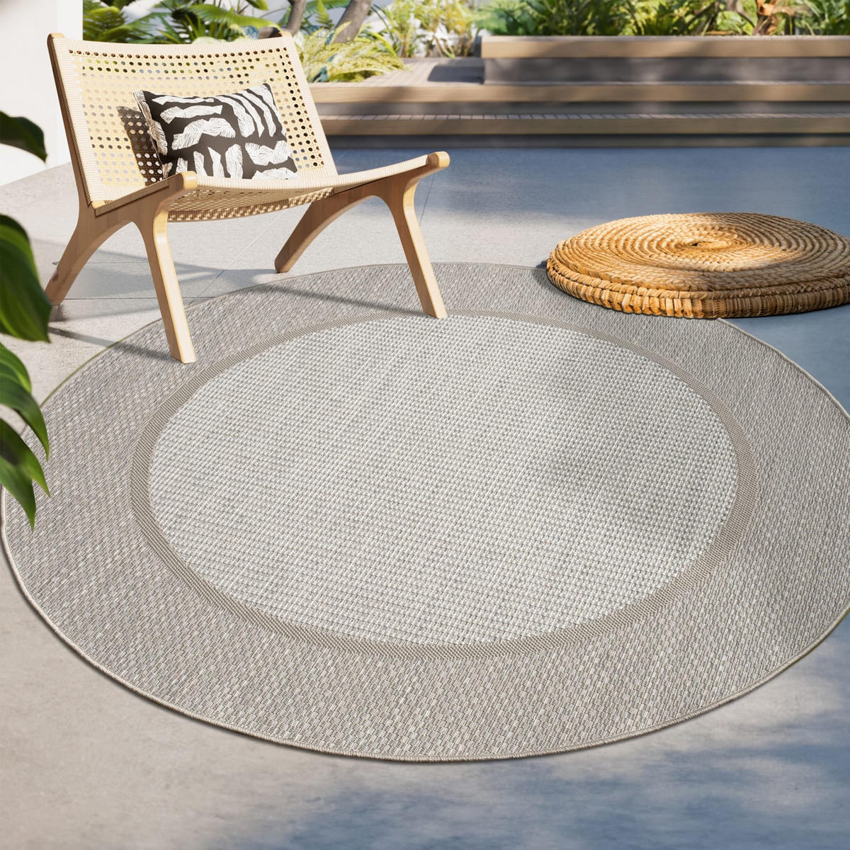 OUTDOORTEPPICH 120/120 cm Vermont 195 - Beige, Kunststoff (120/120cm) - Paco Home