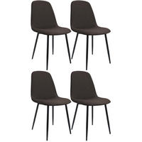 ESSZIMMERSTUHL Maryam 4er Set 88x45x54 cm braun - Braun, Textil (45/88/54cm) - furnicato