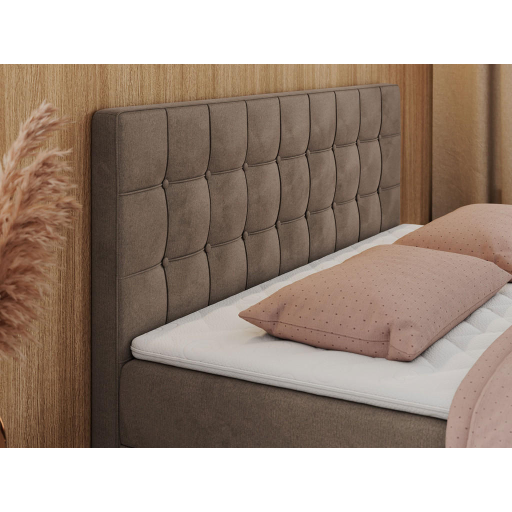 Thumbnail - MKS Boxbett, Braun, Textil, 2-Sitzer, H4, Rechteckig, 140x200 cm, Schlafzimmer, Betten, Boxspringbetten