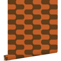 TAPETE Wellenlinien 50 x 900 cm - Orange, Papier (50/900cm) - ESTAhome