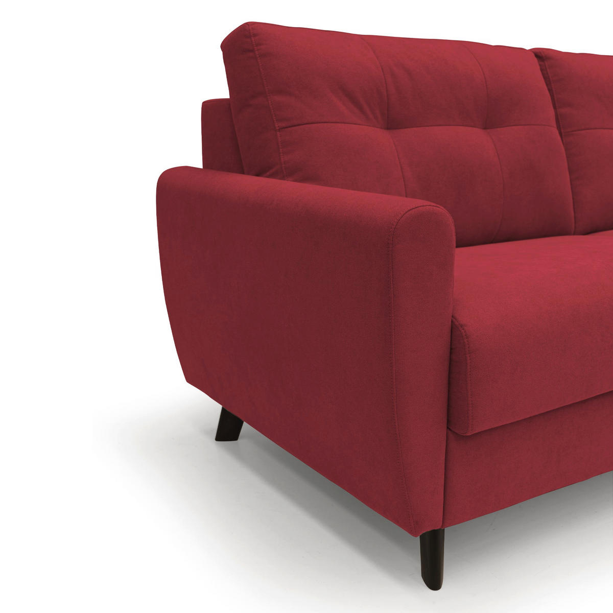 SCHLAFSOFA Callisto - Rot, Textil (208/97/96cm) - Divani.store
