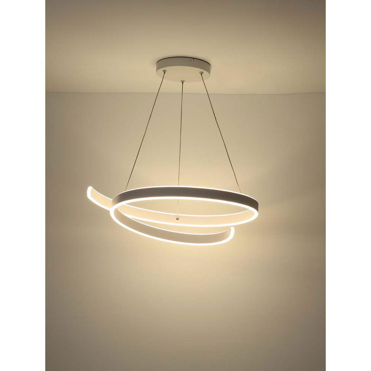 LED HÄNGELEUCHTE Weiß Matt - Weiß, Metall (66/62/120cm) - Globo Lighting