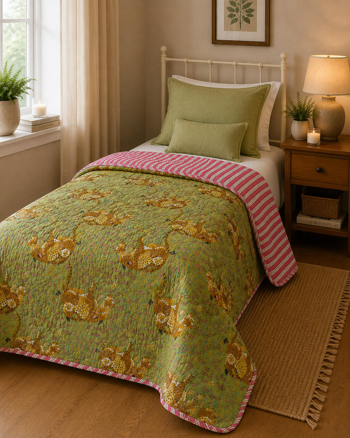 WOHNDECKE Baumwolle 140x220 cm Quilt-Optik – Gesteppt, Weich & Modern - Multicolor, Naturmaterialien (140/220cm) - AU Maison