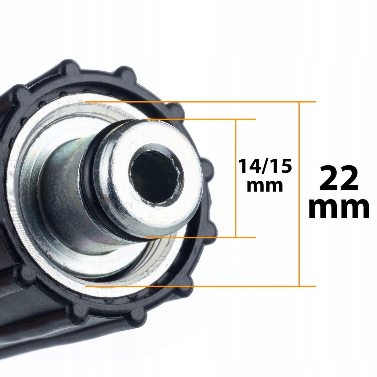SCHLAUCH K2-K7 alt Typ Sicherungssplint, 15 m, 200 bar, M22 Anschluss, Nylonmantel, 60 °C - Multicolor, Kunststoff/Metall (10/10/10cm)