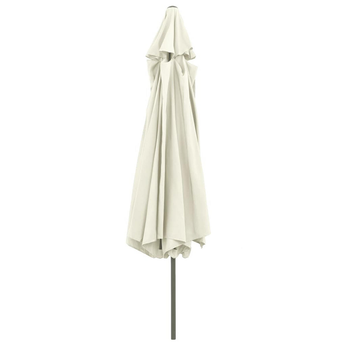 SONNENSCHIRM Mit Metall-Mast 390 Cm Sandweiss - Weiß, Textil (390/390cm) - vidaXL