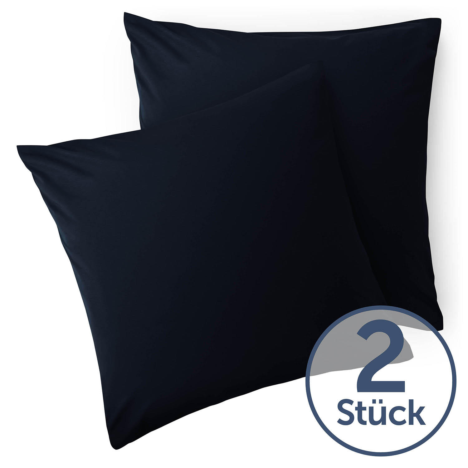 KISSENBEZUG Ellen 40/40 cm, 2er-Set, Dunkelblau - Dunkelblau, Textil (40/40cm) - Blumtal