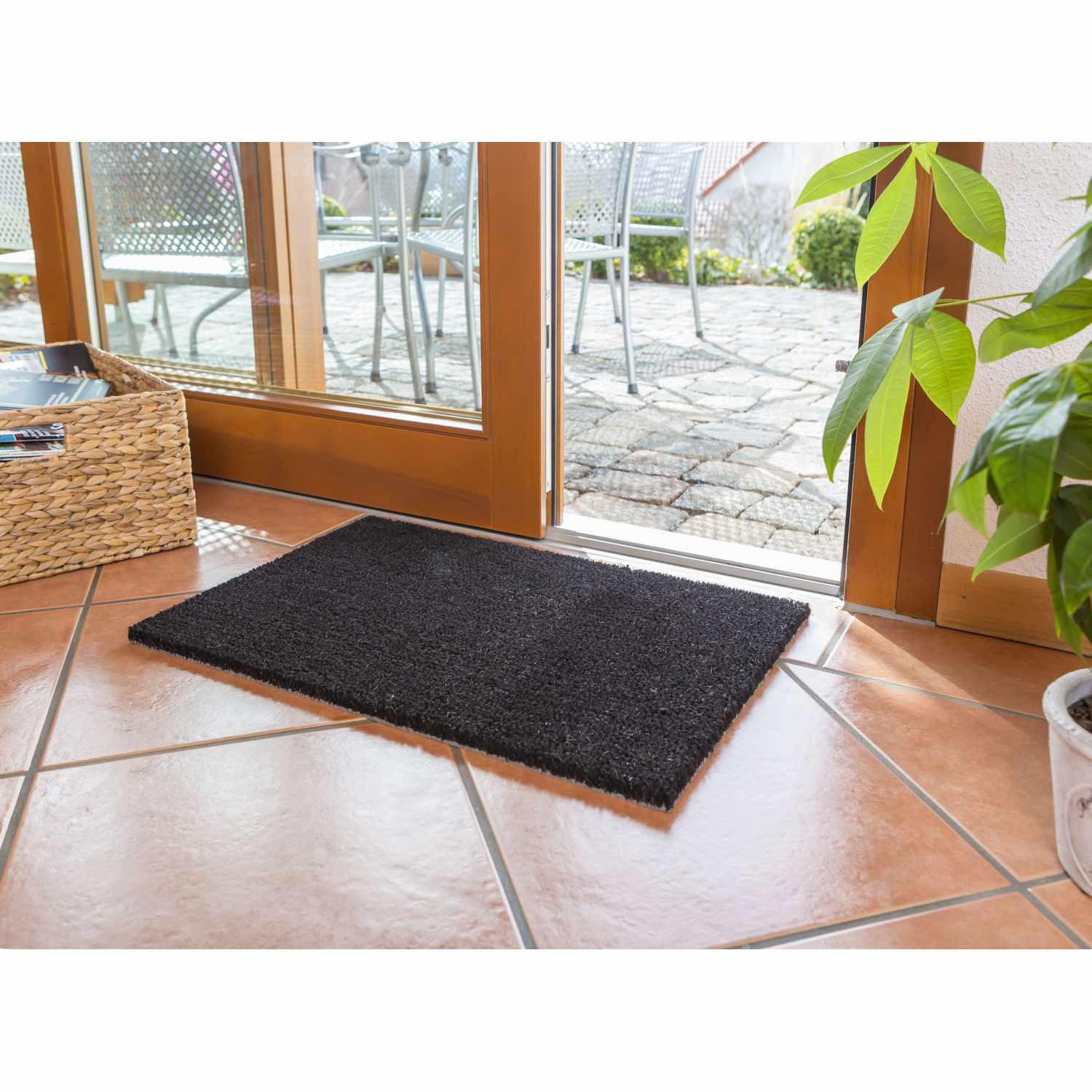 KOKOSMATTE MIT NATURFASERN KEIRA - Schwarz, Textil (50/80cm) - Astra