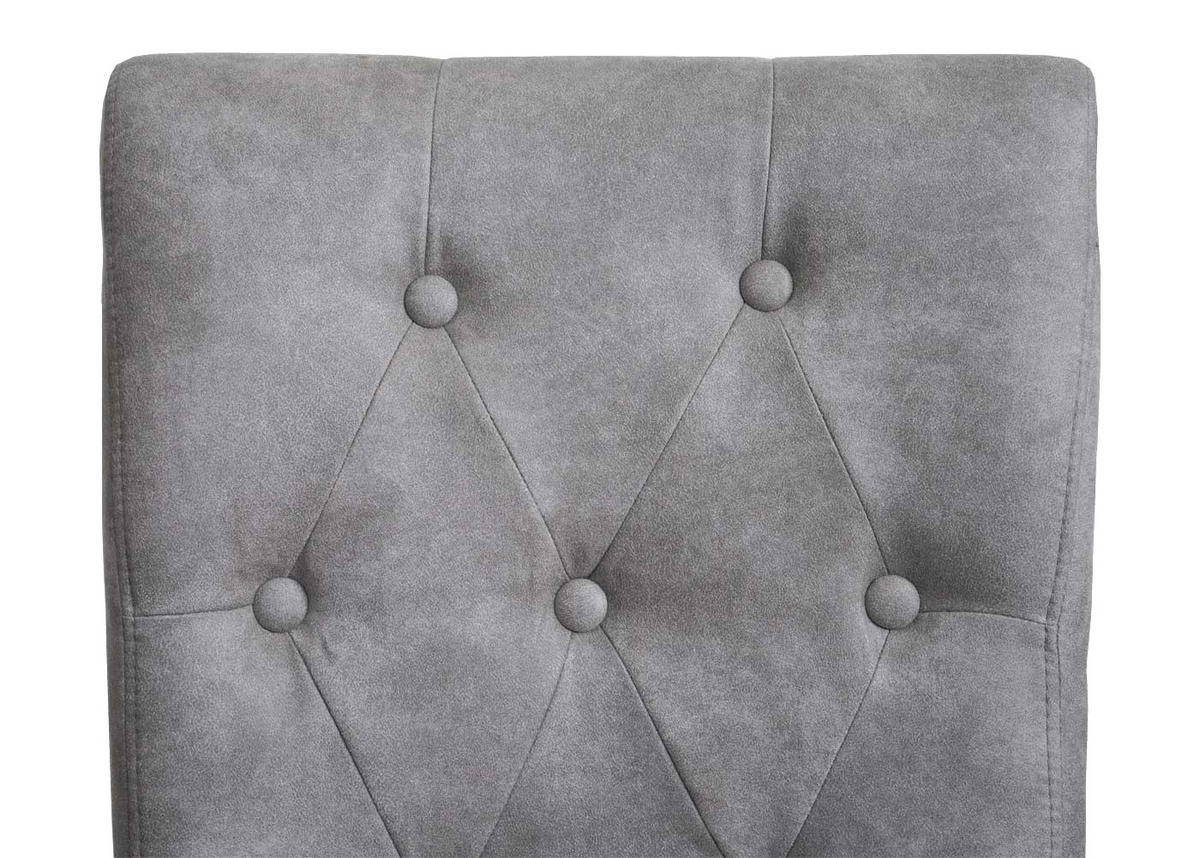 ESSZIMMERSTUHL 6er-Set gepolstert 98x47x62cm Sitzhöhe 42cm Nieten Stoff/Textil helle Beine Hellgrau - Hellgrau, Textil (47/98/62cm) - CHEFGASTRO