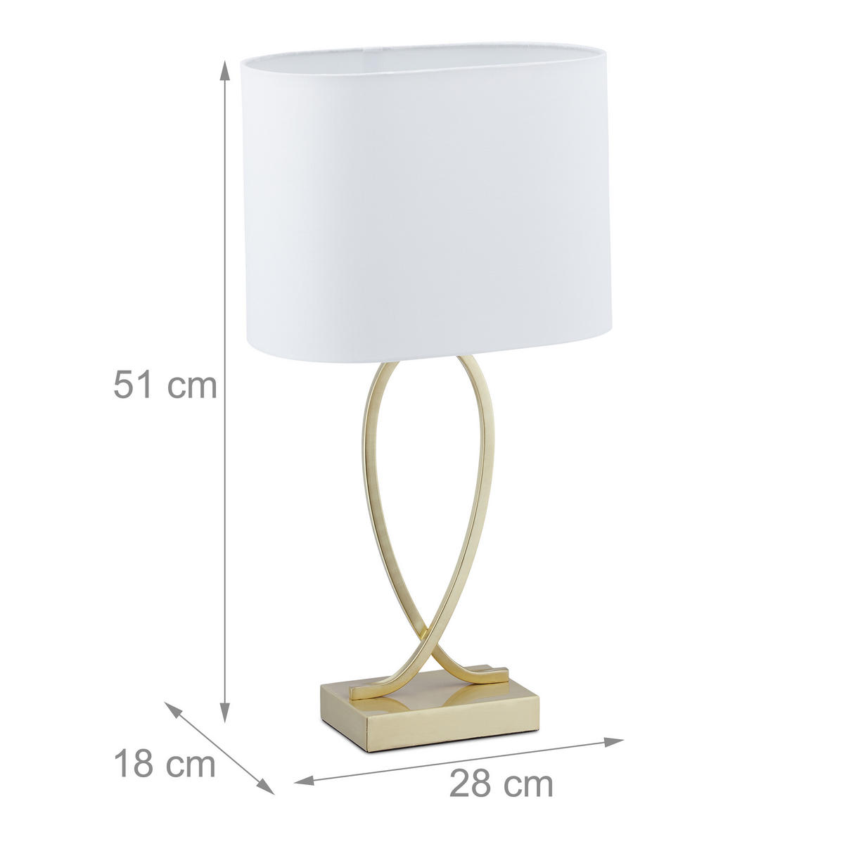 2XTISCHLAMPE - Multicolor, Textil/Metall (18/28/51cm) - Relaxdays