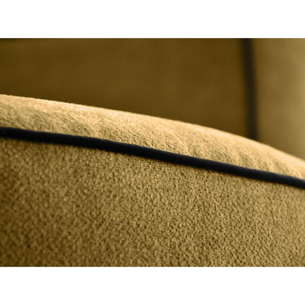 DREHSESSEL Dolce senfgelb velour - Dunkelgelb/Schwarz, Textil (90/83/90cm) - Beautysofa