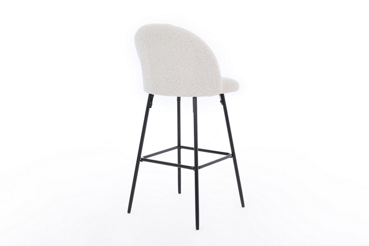 BARHOCKER 2er-Set Metall Weiß - Weiß, Metall (45/99/51cm) - Nordlys