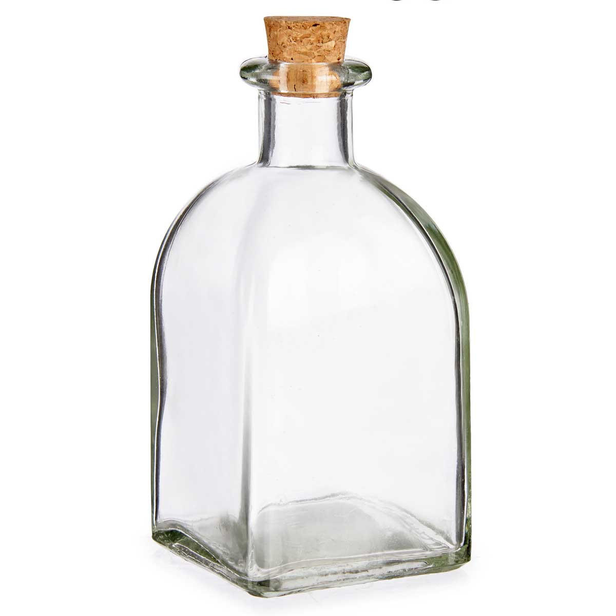 GLASFLASCHE Korkverschluss - Transparent, Glas (6.5/14/6.5cm)
