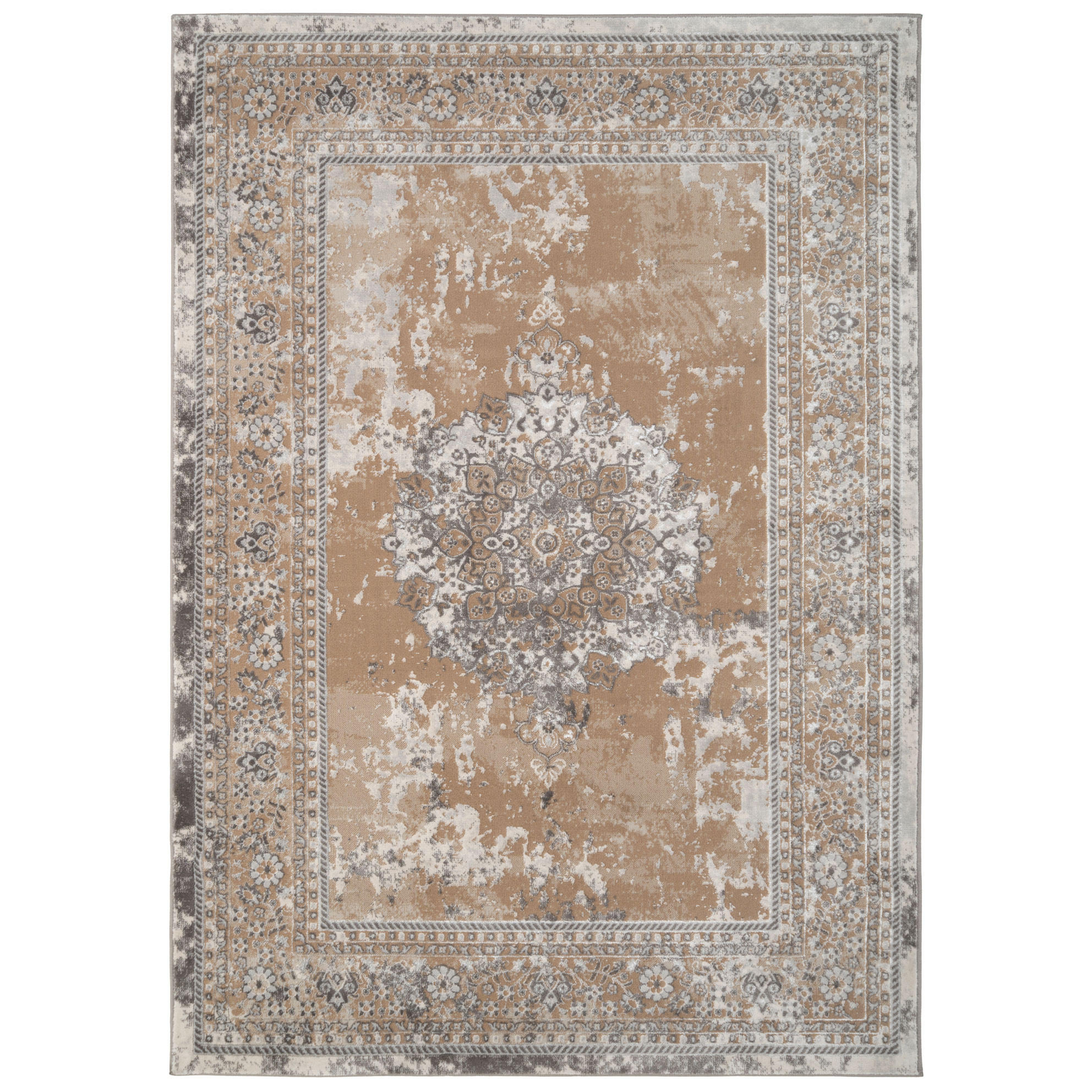 WEBTEPPICH Victoria Beige - Beige, Textil (80/150cm) - Kukoon Rugs