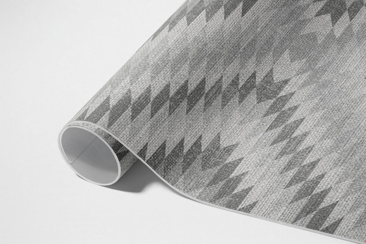 TEPPICH 150x225 cm Türkisches Dekor Stoffoptik - Hellgrau, Kunststoff (150/225cm) - Wallfluent