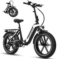E-BIKE Klapprad R2 20×4.0", 499,2 Wh, 7-Gang, Aluminiumrahmen - Schwarz, Metall (30cm) - ECORUSH