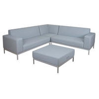 GARTEN-GARNITUR Blau ohne Ablage ohne Kissen - Blau, Metall - PROREGAL