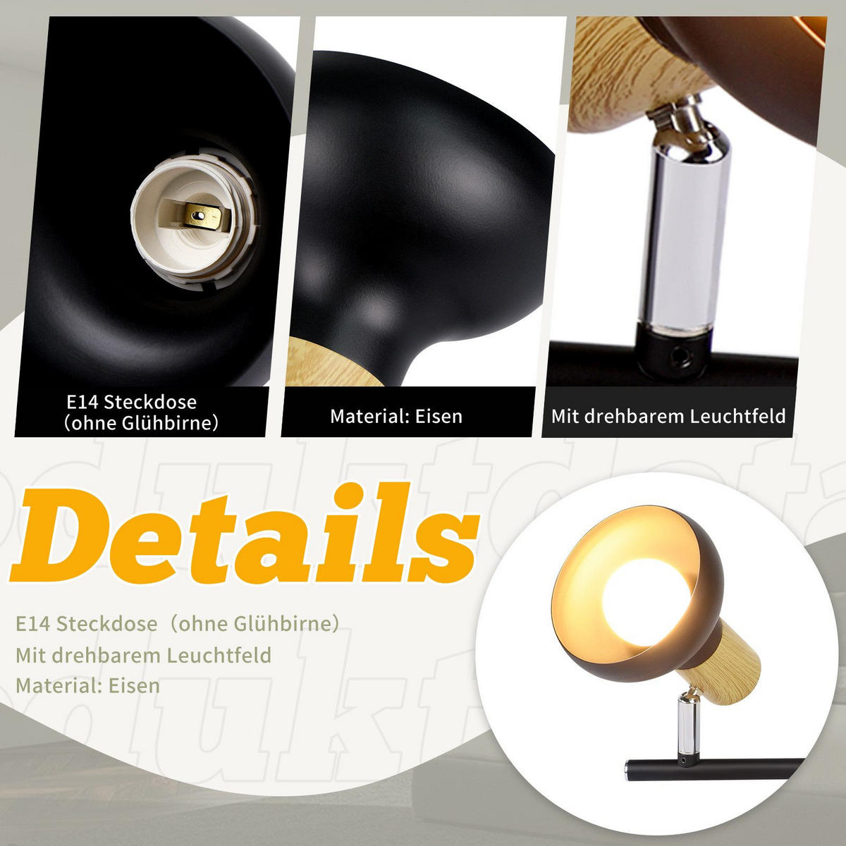 DECKENLEUCHTE Ledbetter 25.5/11/15.5cm - Schwarz, Metall (25.5/11/15.5cm) - Nettlife