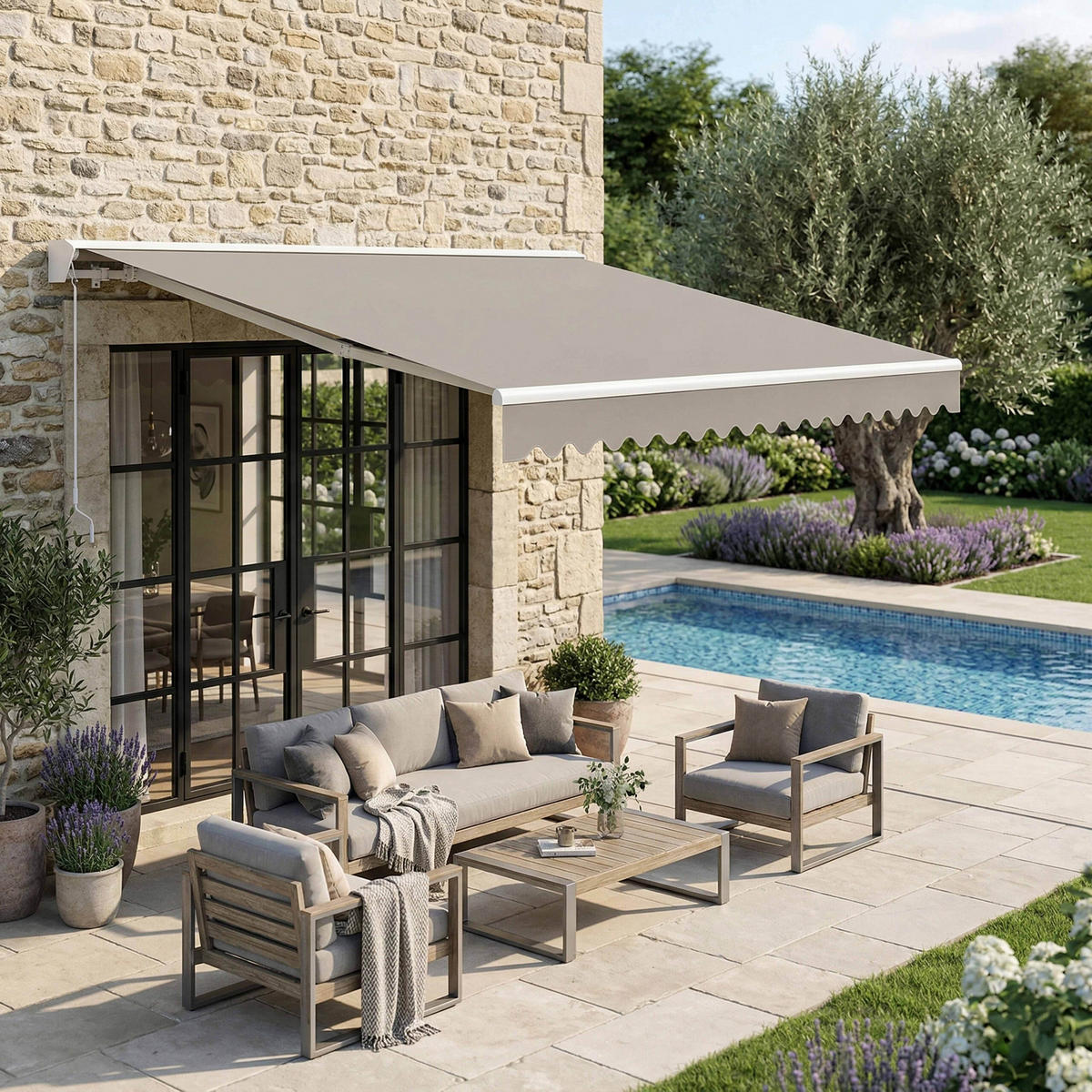 MARKISE 2,50x2m, Beige - Beige, Metall (200/1/250cm) - Oviala