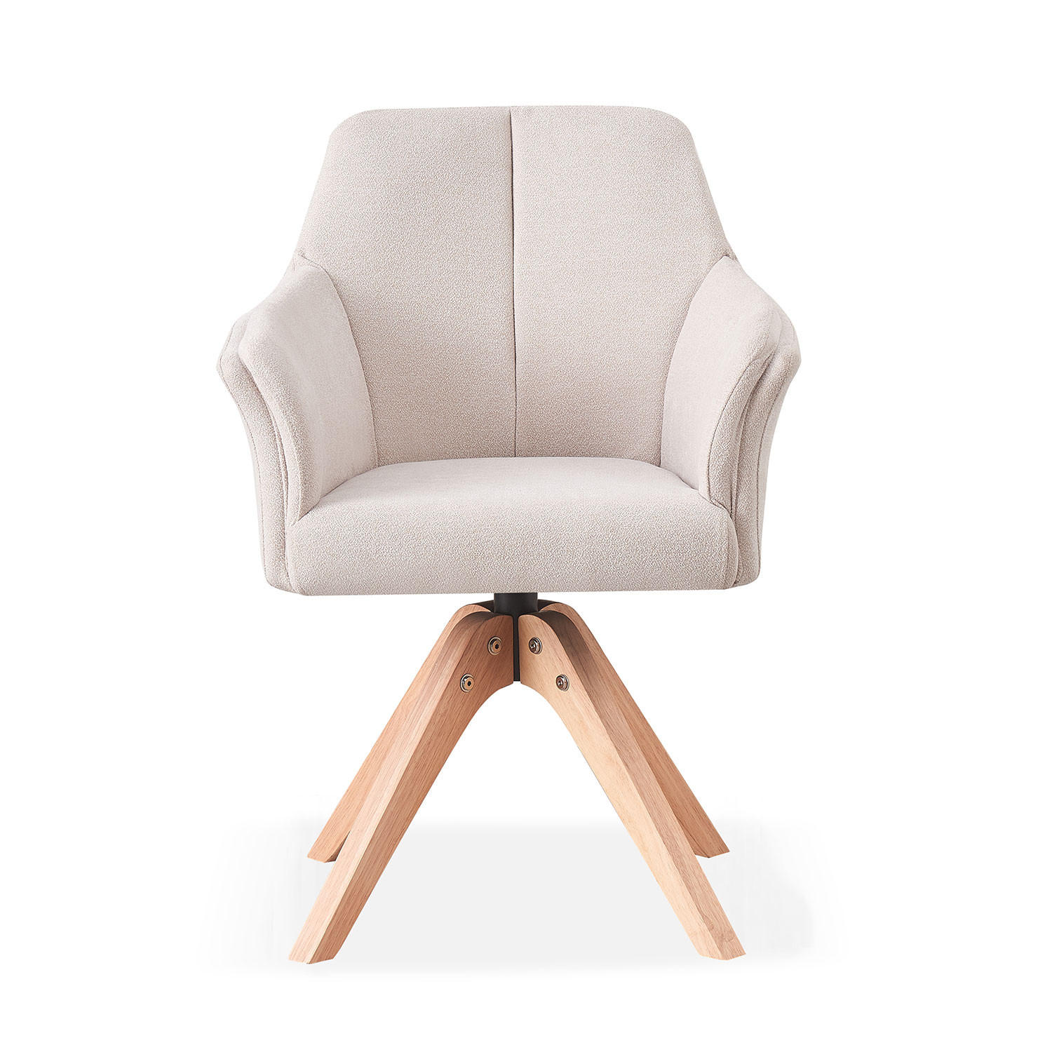 ARMLEHNSTUHL DAISY Creme - Creme, Holz/Textil (63/83/64cm) - B&D Home