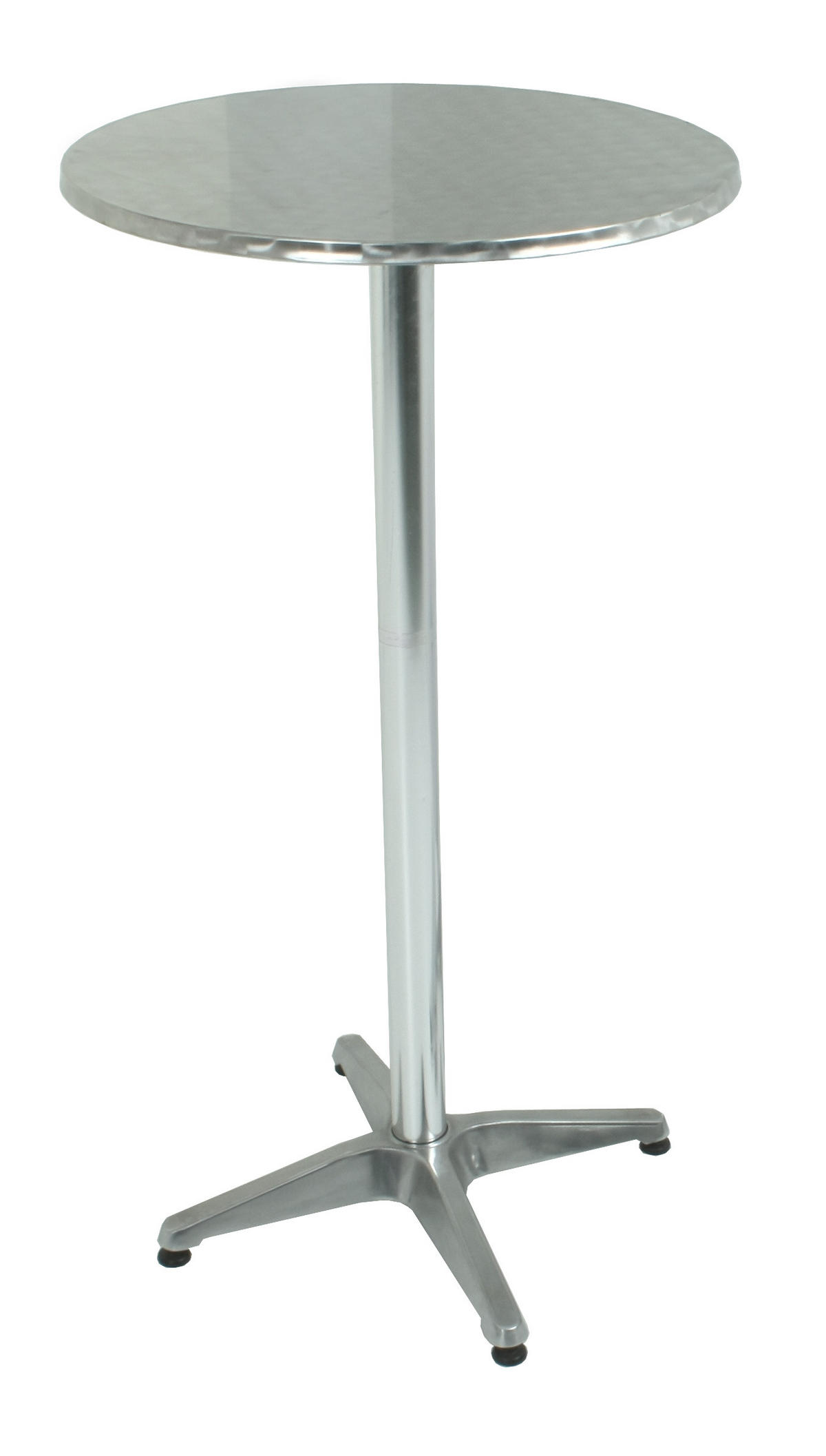 STEHTISCH Ivar Rund Alu-Gestell Silber 110x60x60cm - Silberfarben, Metall (60/60/110cm) - DELUKE