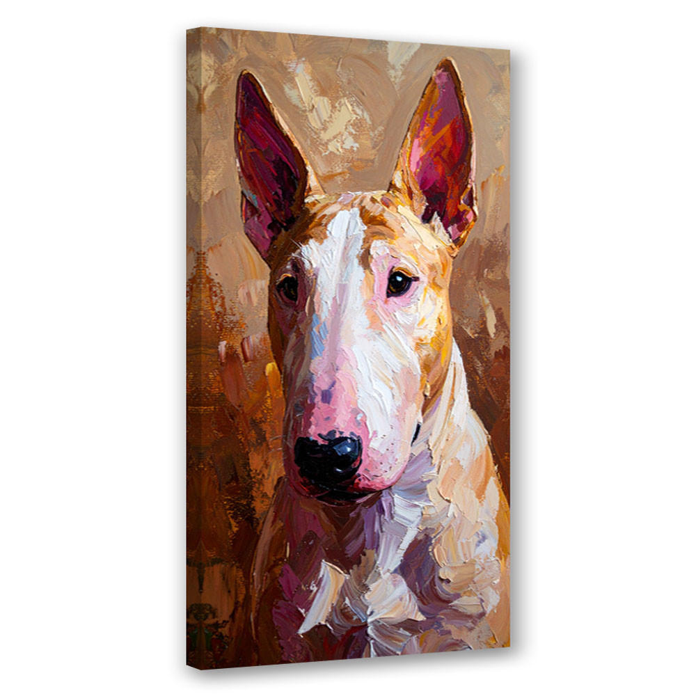 LEINWANDBILD Bulldog Hund Tier beige 60x120cm - Beige, Textil (60/120cm) - Feeby