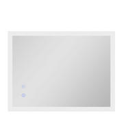BADSPIEGEL, Badezimmerspiegel mit LED-Beleuchtung, Memory-Funktion, 80 x 60 cm - Silberfarben, Glas (60/3/80cm) - Kleankin