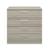 KOMMODE 4 Schubladen Cyrus - Französische Herstellung - 81/45/81 cm - Grau, Holzwerkstoff (45/81/81cm) - Calicosy
