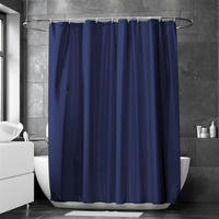 DUSCHVORHANG 180 x 220 cm Dunkelblau - Dunkelblau, Textil (180/220cm)