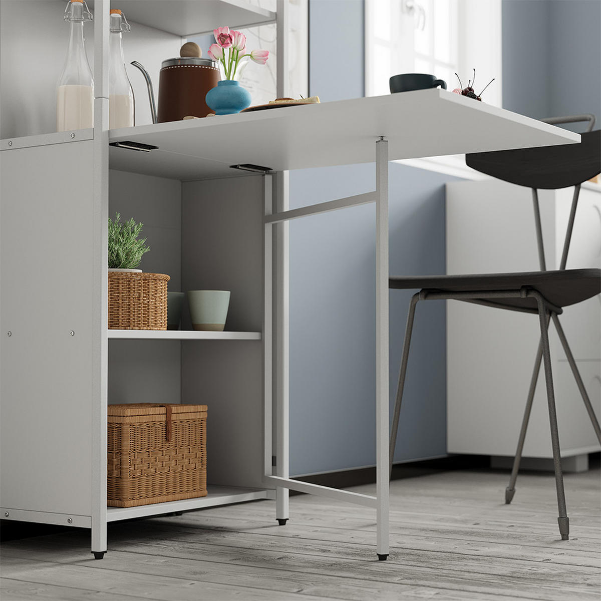 PSACÍ STŮL Savio Bílá - bílá, kompozitní dřevo (30/57/120cm) - Vicco