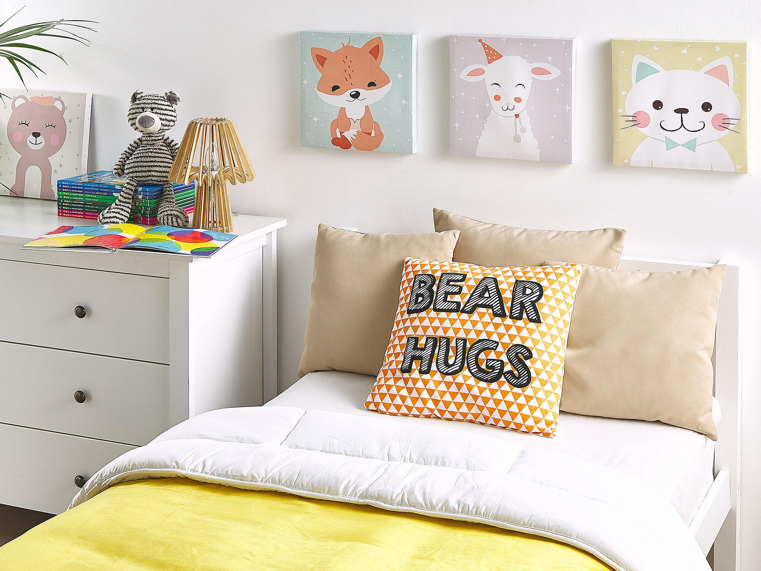 DEKOKISSEN 2er-Set Orange 40/40 cm Radzkot - Orange, Naturmaterialien/Textil (40/40cm) - Beliani