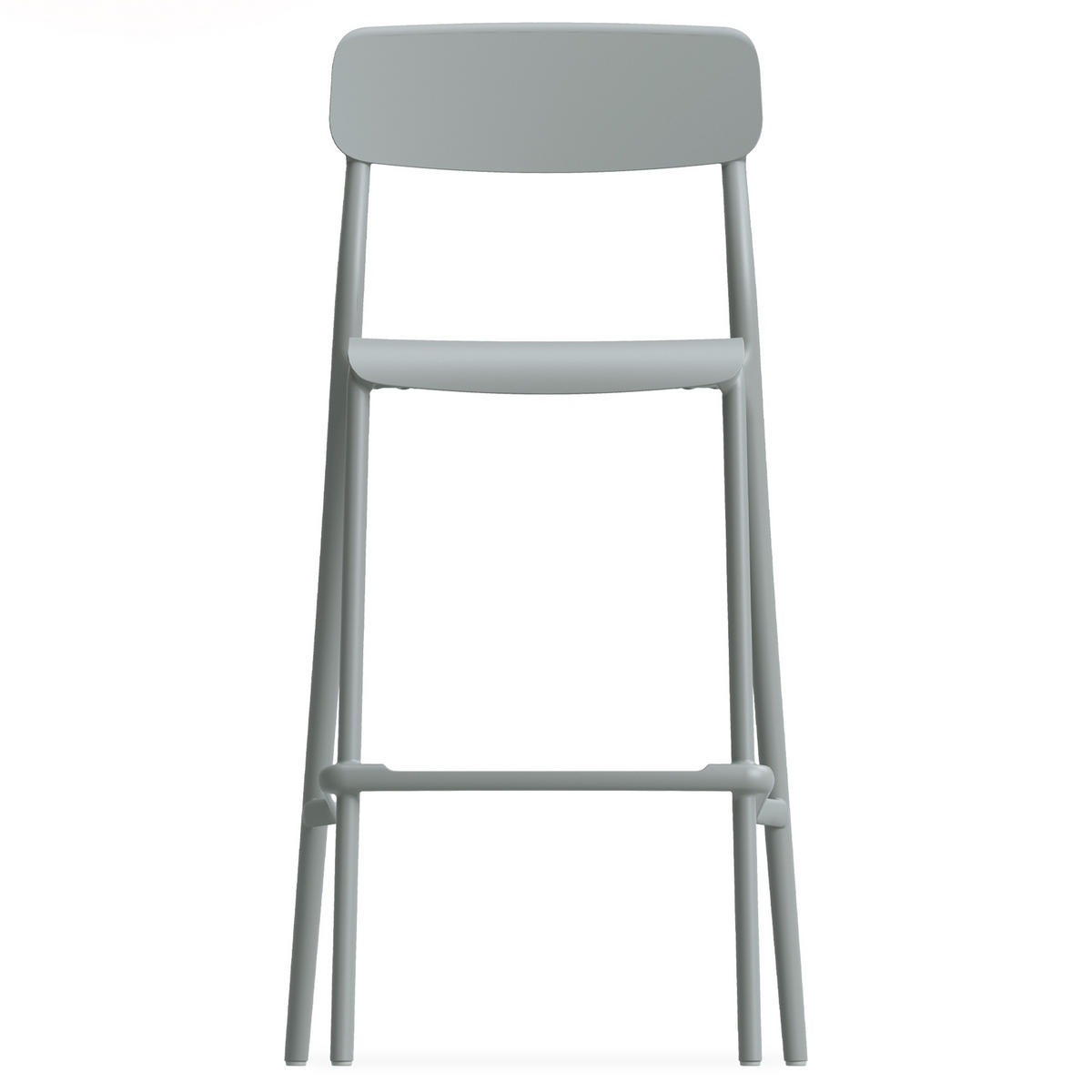 GARTENHOCKER GALIO, Hochhocker, 2-er Set - Grau, Kunststoff (52/107.5/54.5cm) - KONSIMO®