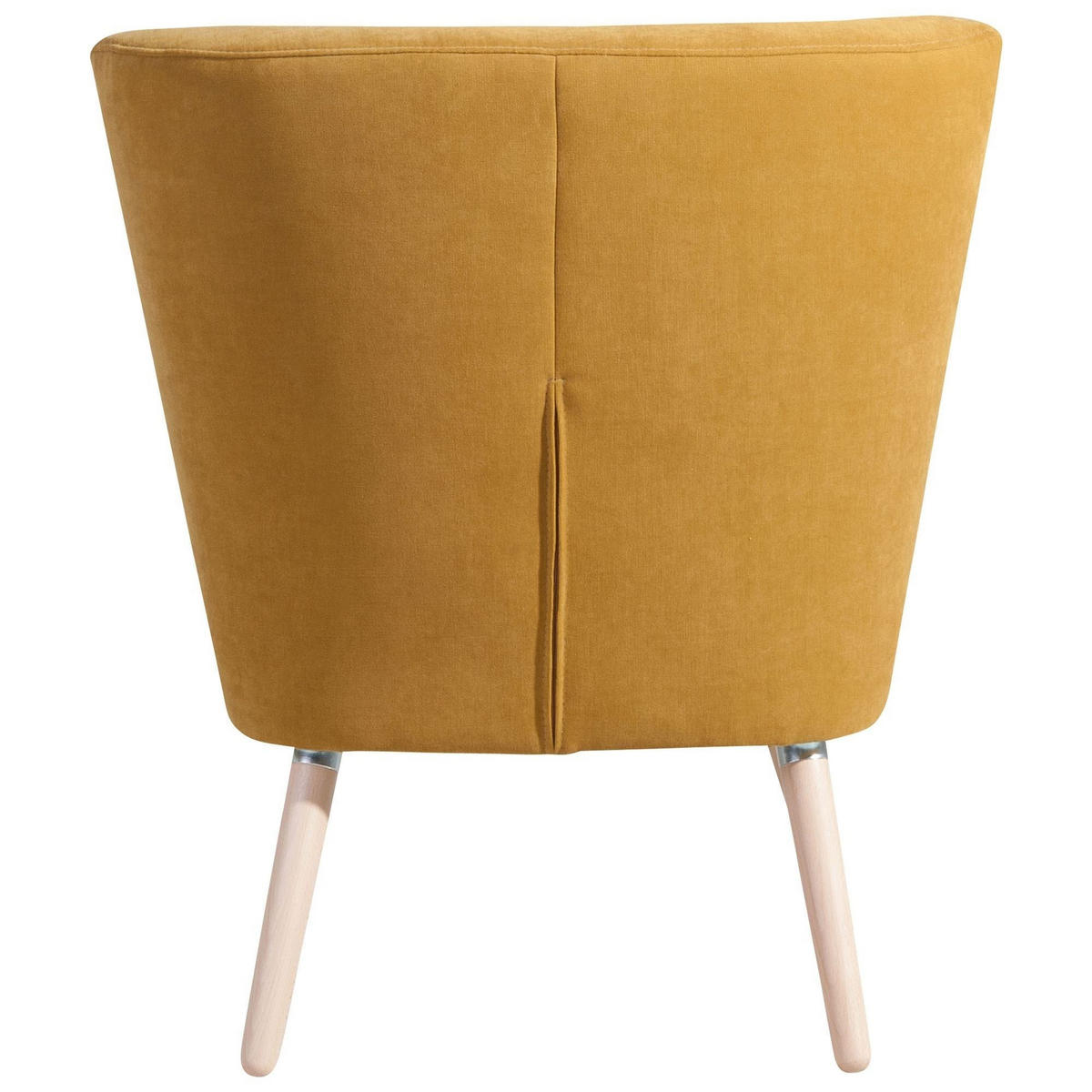SESSEL Kassi Bezug Veloursstoff Buche natur / mais - Gelb, Kunststoff (69/80/68cm) - 58aufmkessel
