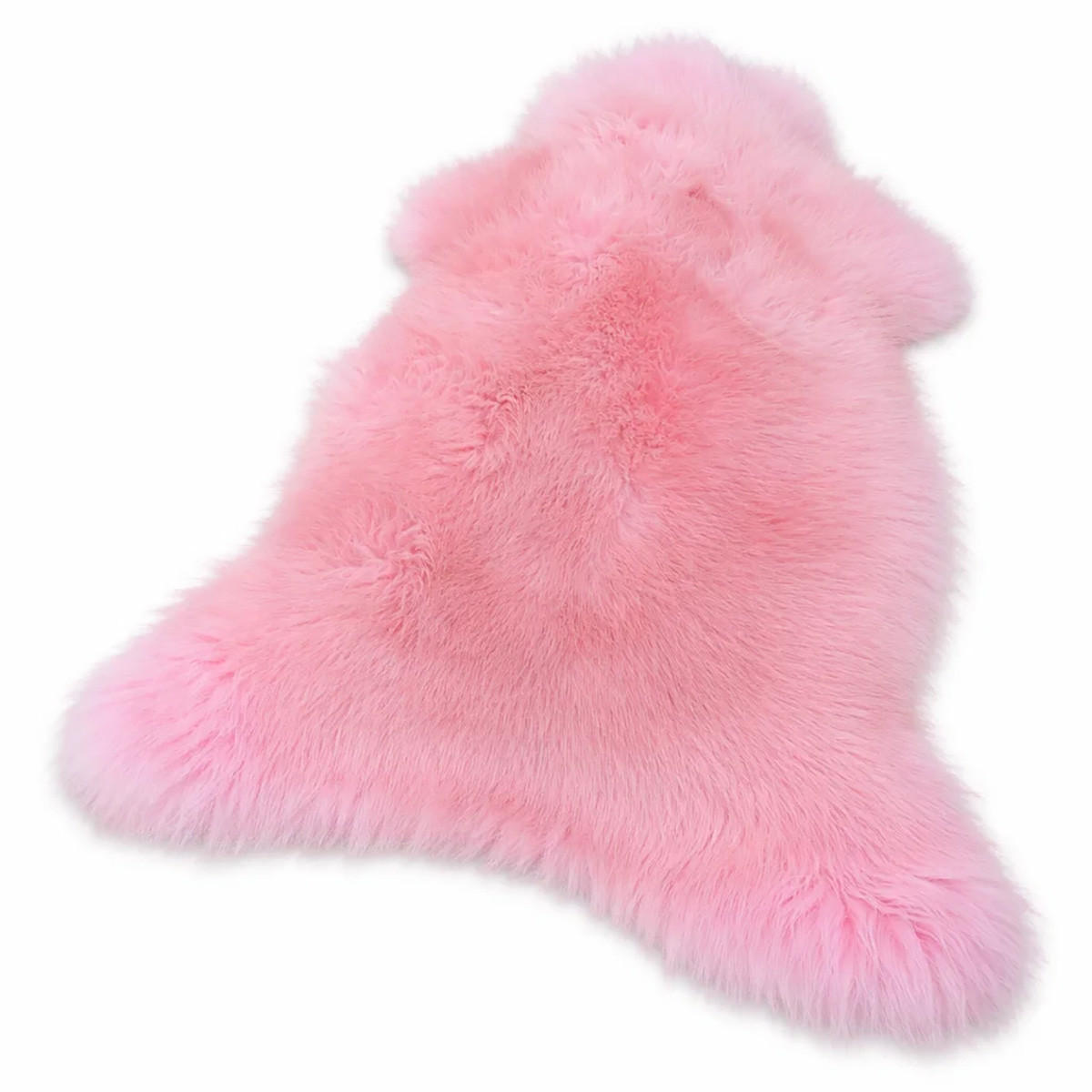 Provellus LAMMFELL Öko bunt gefärbt weich Fell Teppich Rose ca. 90 cm jetzt nur online ➤