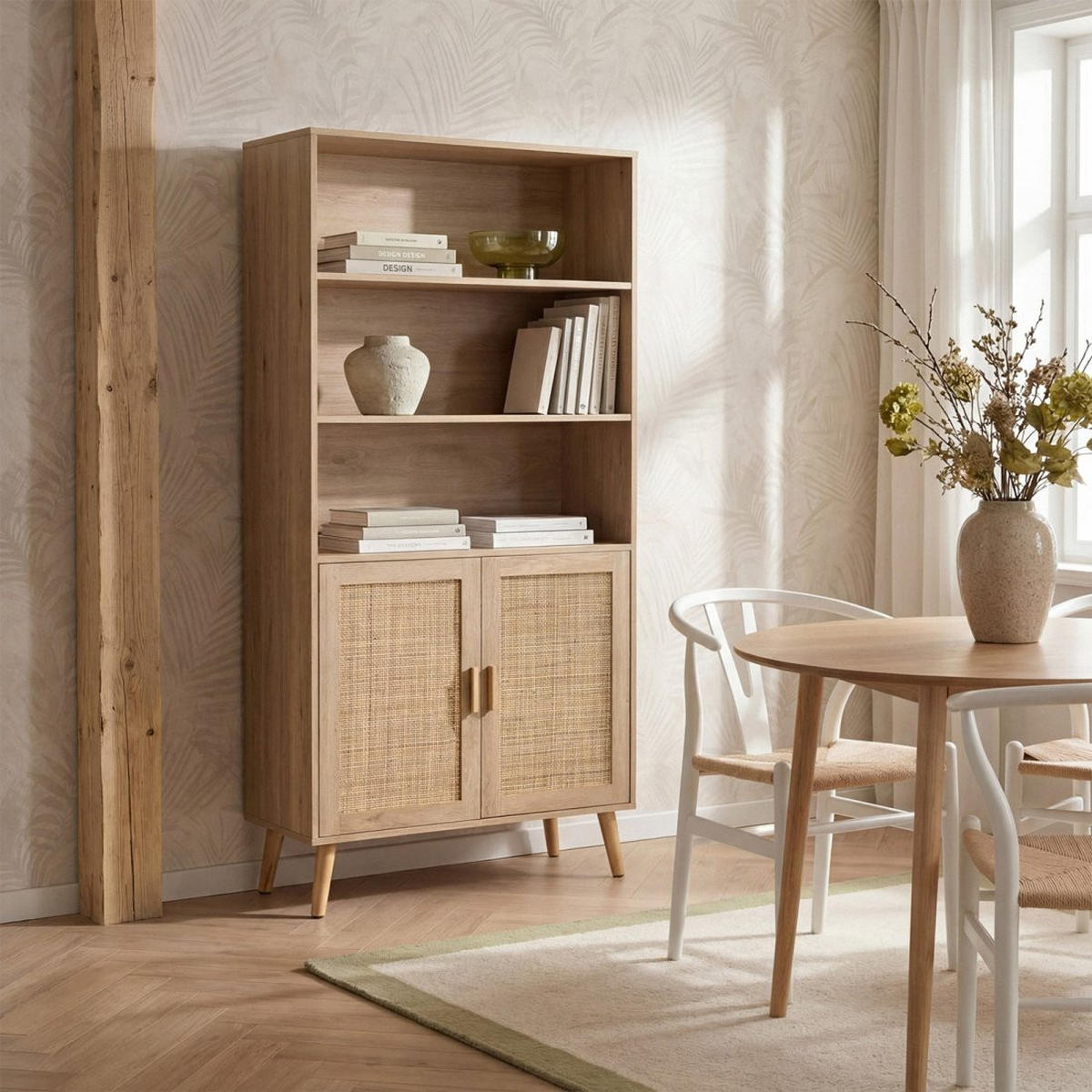 BÜCHERREGAL Tahiti Natürlich 80 cm x 171 cm - Naturfarben, Holzwerkstoff (80/171/34cm) - Klast Home