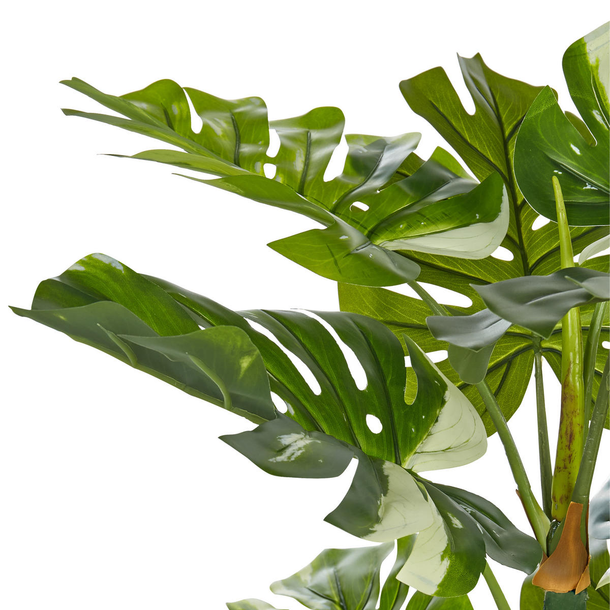 UMETNA RASTLINA v cvetličnem loncu 135 cm zelena/črna Monstera Plant - črna/zelena, umetna masa (135cm) - Beliani