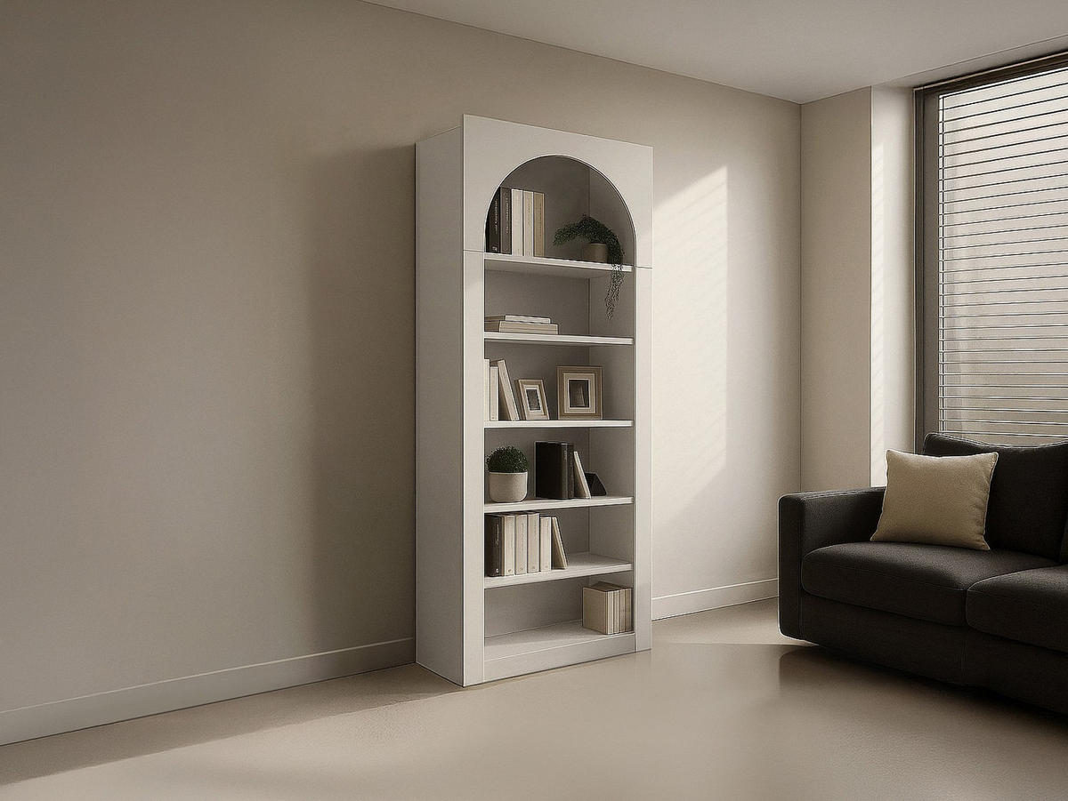 BÜCHERREGAL - 74 cm x 35 cm - holz - beige Cymora - Beige, Holz (74/180/35cm) - Vente-Unique