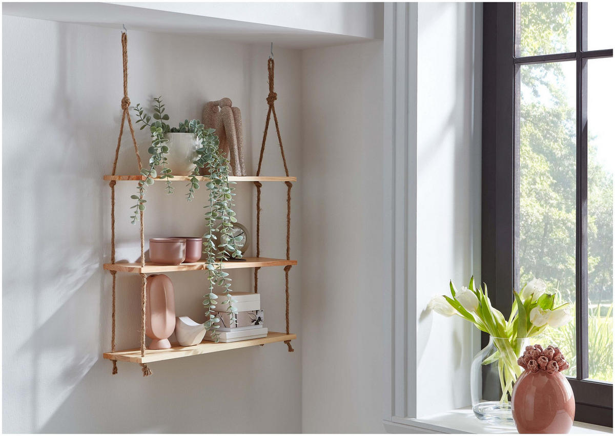 HÄNGEREGAL Pinienholz - Pinienfarben, Holz (50/75/15cm) - Xonox