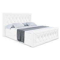 BOXBETT NOEL-Z - 120 x 200 - H3 - Weiß Hochglanz - Weiß Hochglanz, Holzwerkstoff (120/200cm) - ALTDECOR