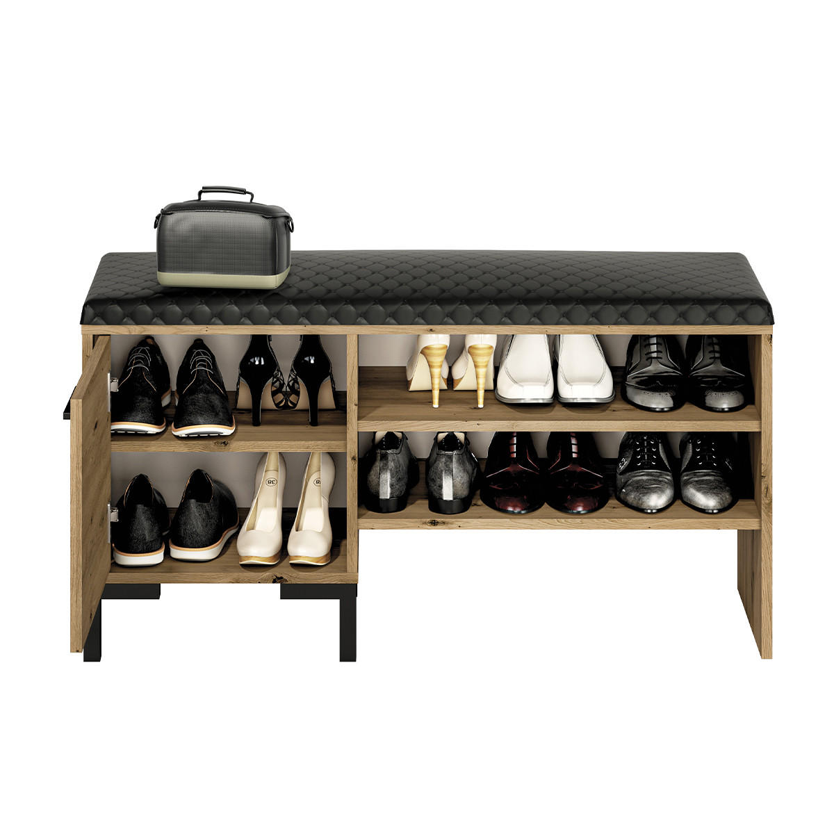 SCHUHMÖBEL Liora Holz - Braun, Holzwerkstoff (105/54/34cm) - Petits-meubles